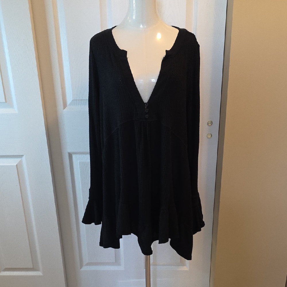 FP Movement by Free People Black Flowy Top
